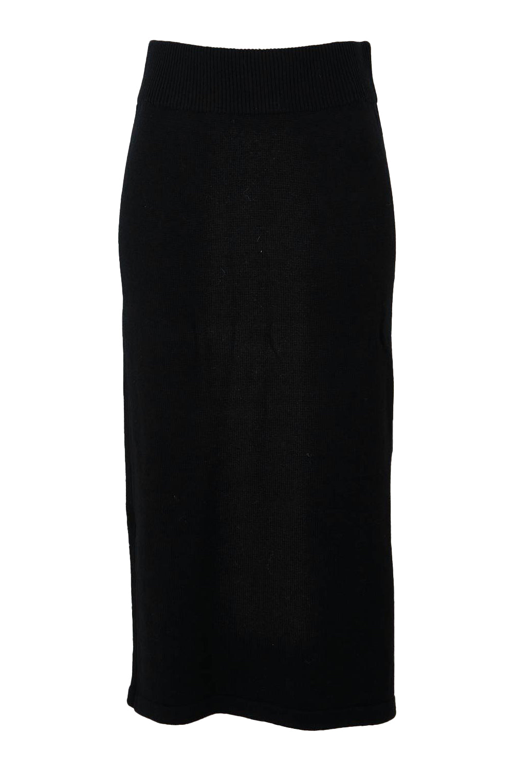Product shot of the Knit Pick Pull On Skirt in colour Black (Black), from the front