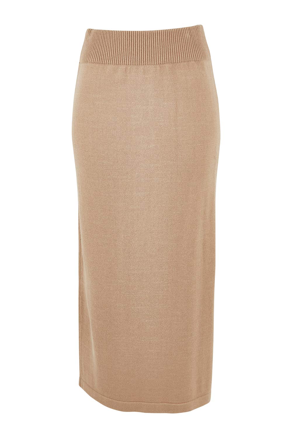 Preloved Knit Pick Pull On Skirt - Sand