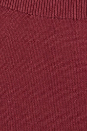 Product shot of the Knit Pick Pull On Skirt in colour Wine (Purple), detail