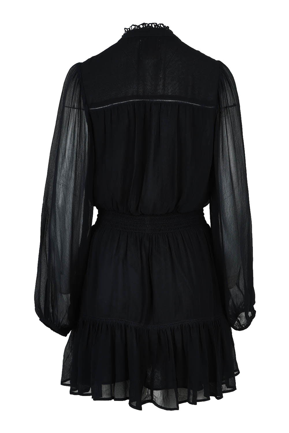 Product shot of the Take Me With You Dress in colour Black (Black), from the back