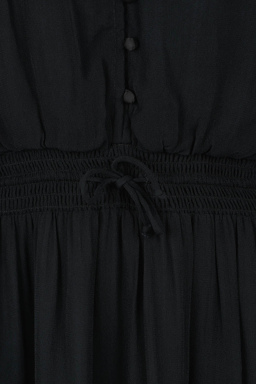 Product shot of the Take Me With You Dress in colour Black (Black), detail