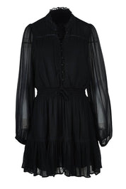Product shot of the Take Me With You Dress in colour Black (Black), from the front