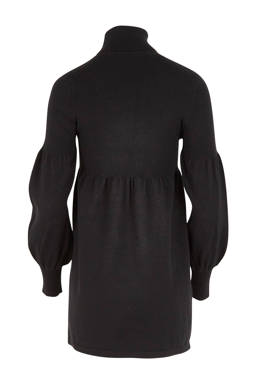 Product shot of the Wear On Repeat Cotton Silk  Tunic in colour Black (Black), from the back