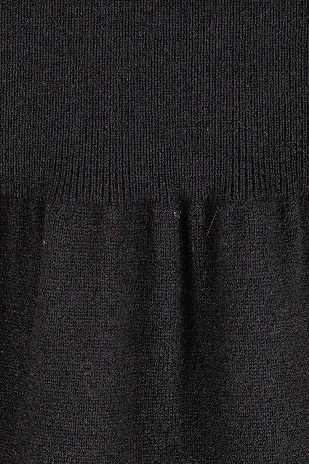Product shot of the Wear On Repeat Cotton Silk  Tunic in colour Black (Black), detail