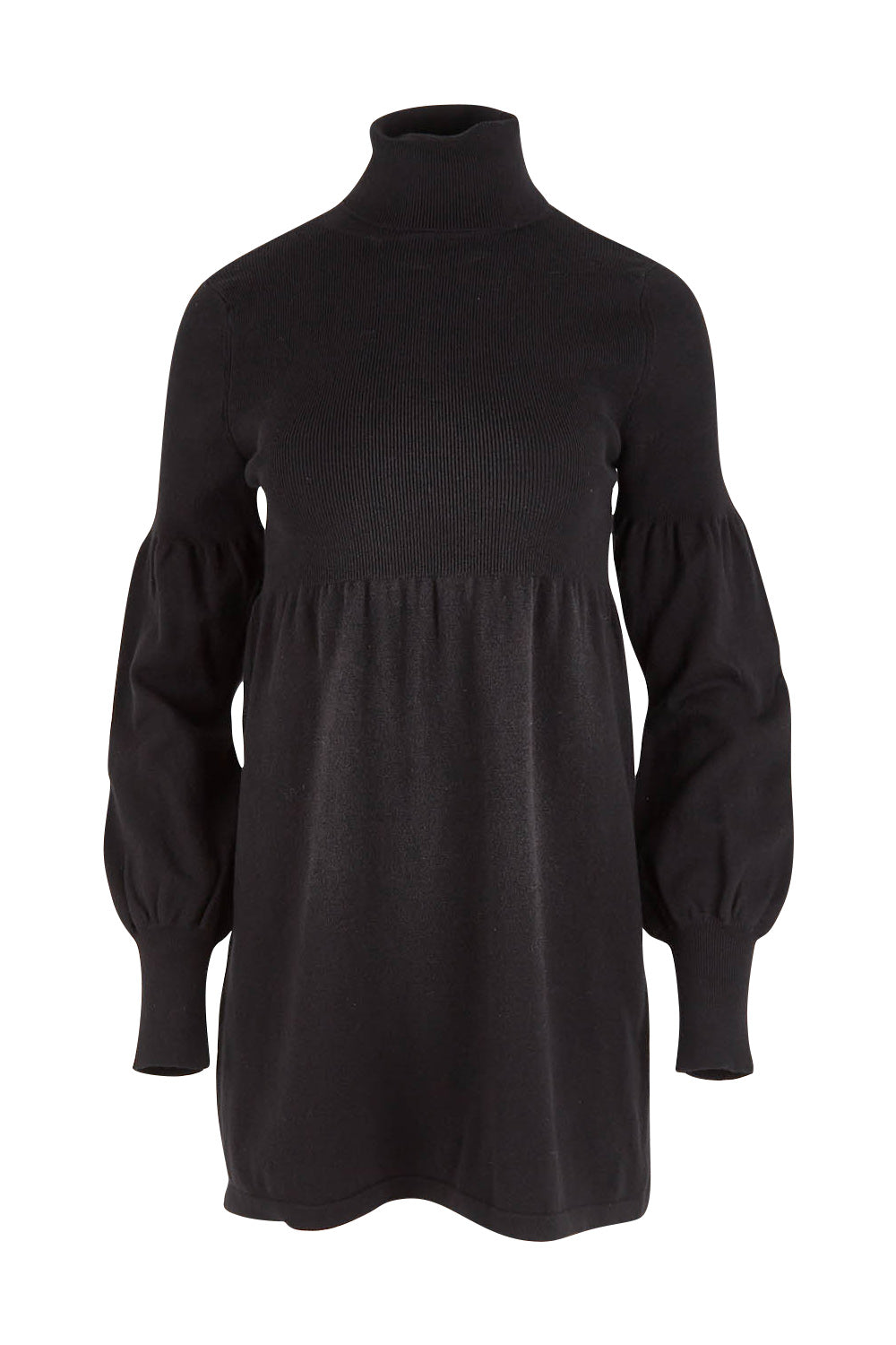Product shot of the Wear On Repeat Cotton Silk  Tunic in colour Black (Black), from the front