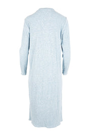 Product shot of the Sunset Watching Cardi in colour Sky (Blue), from the back