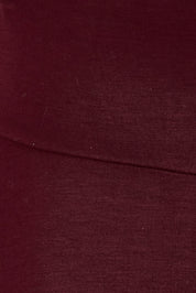 Product shot of the Love Language Bamboo Maxi Skirt in colour Merlot (Red), detail