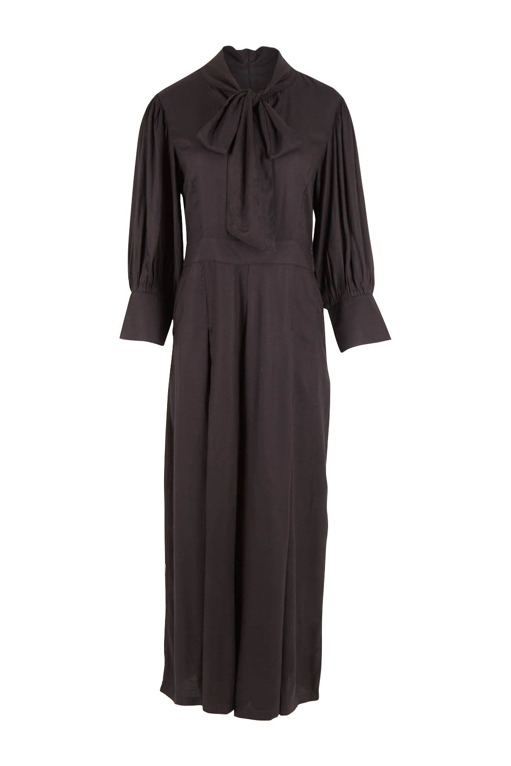 Product shot of the Feeling Super Fine Jumpsuit in colour Black (Black), from the front