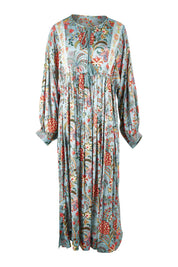 Product shot of the Now And Forever Dress in colour Icefleur (Blue), from the front