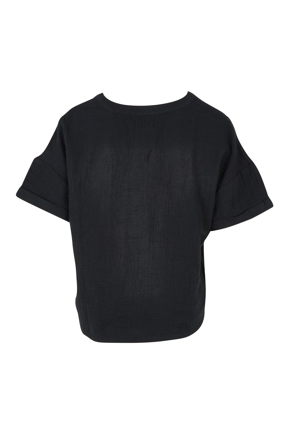Product shot of the Every Other Day Cotton Blouse in colour Black (Black), from the back