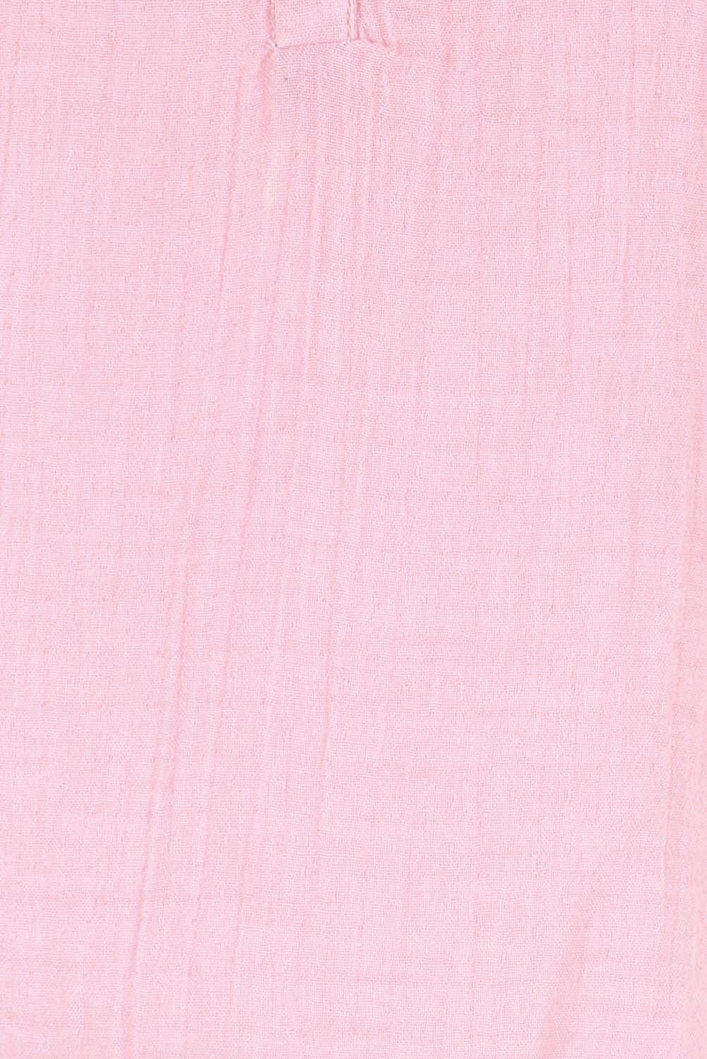 Product shot of the Every Other Day Cotton Blouse – Rose in colour Rose, showing detail