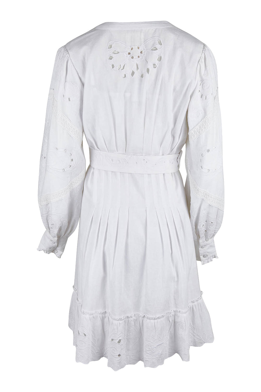 Product shot of the One Fine Day Dress in colour White (White), from the back