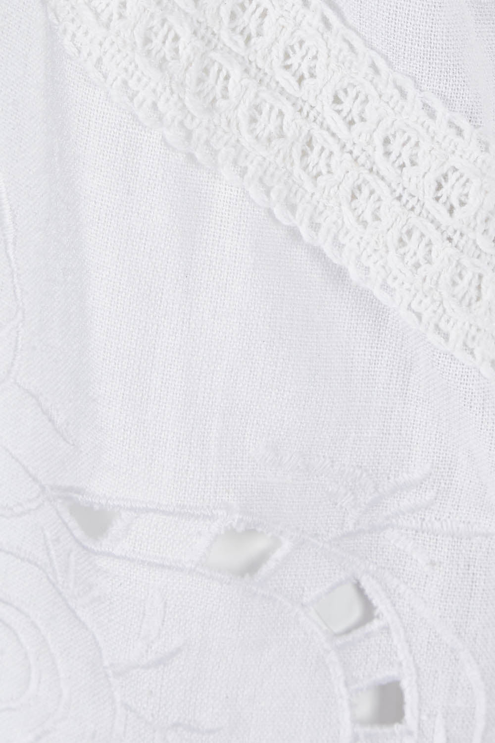 Product shot of the One Fine Day Dress in colour White (White), detail