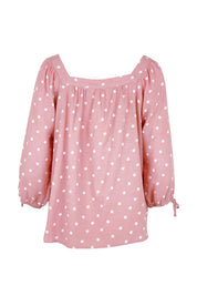 Product shot of the Picking Flowers Blouse – Pinkhue in colour Pinkhue, from the back