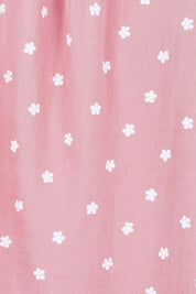 Product shot of the Picking Flowers Blouse – Pinkhue in colour Pinkhue, showing detail