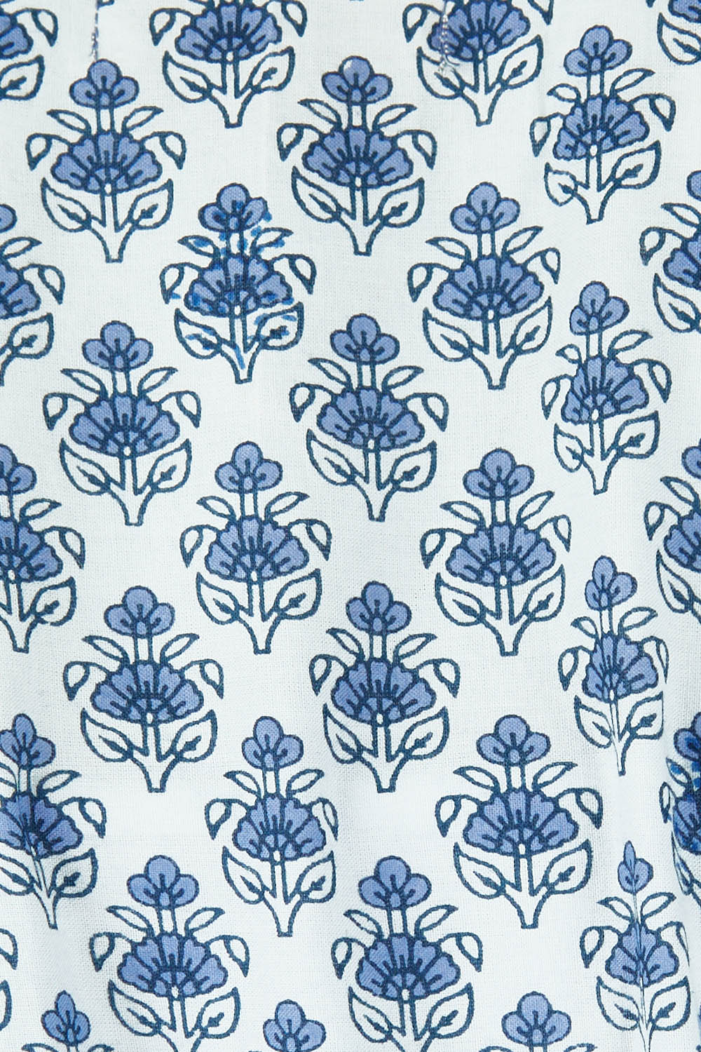Product shot of the Under A Blue Sky Maxi Dress in colour Bluefleur (Blue), detail