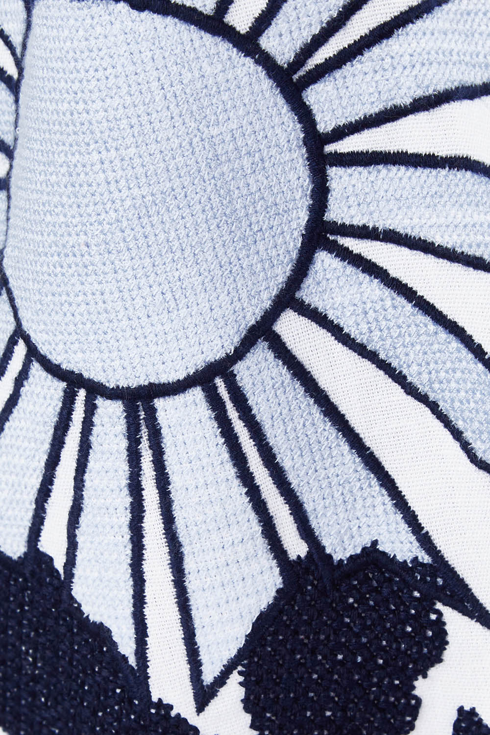 Product shot of the Now And Then Embroidered Tunic Dress in colour White (White), detail