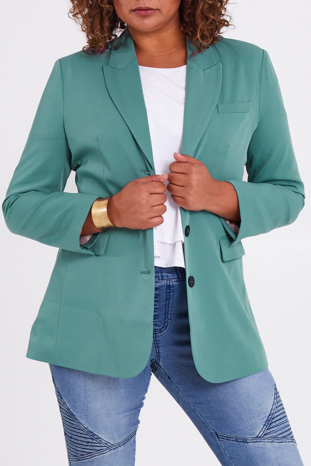 Preloved Loves Always Been My Game Blazer - Leaf