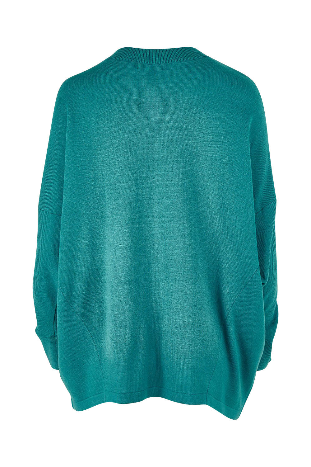 Product shot of the Chill Vibes Slouch Top in colour Jade (Green), from the back