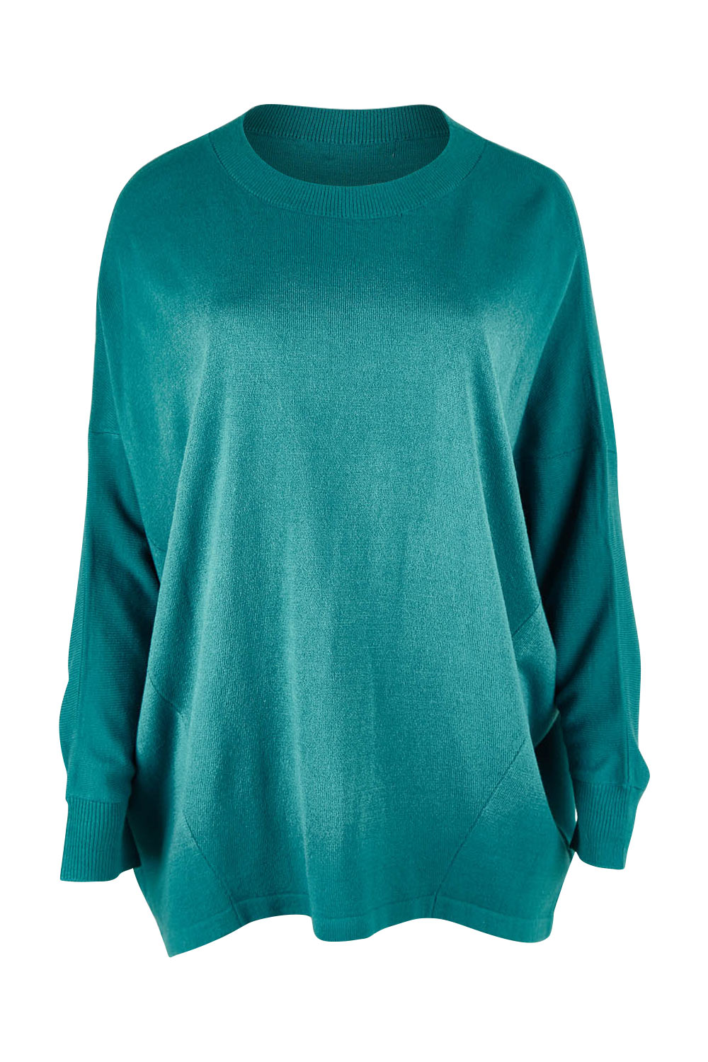 Product shot of the Chill Vibes Slouch Top in colour Jade (Green), from the front