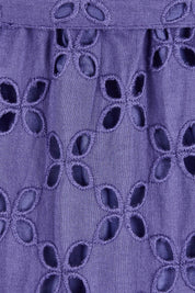 Product shot of the Beauty In Broderie Dress in colour Navy (Blue), detail