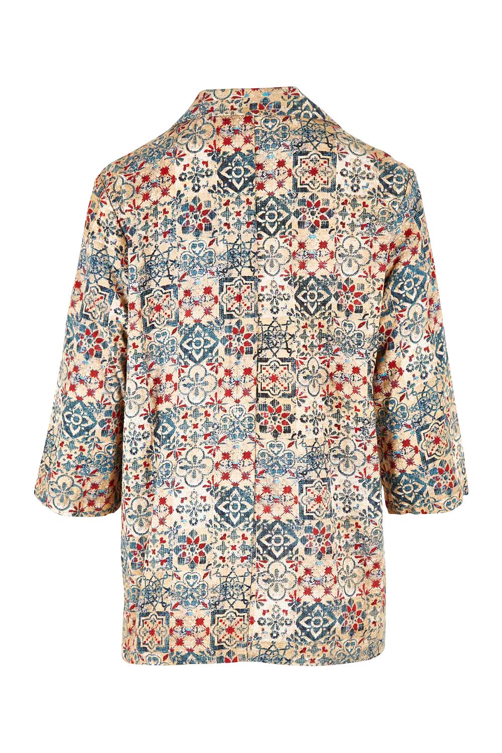 Product shot of the Missing You Dearly Blazer in colour Blue (Blue), from the back