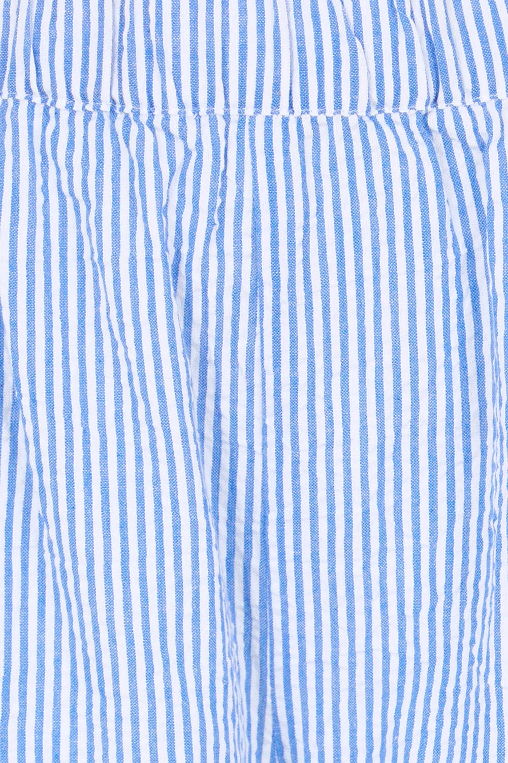 Product shot of the Break Of Day Cotton Pants - Bluestripe in colour Bluestripe, showing detail