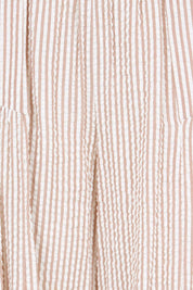 Product shot of the Break Of Day Cotton Pants - Sandstripe in colour Sandstripe, showing detail
