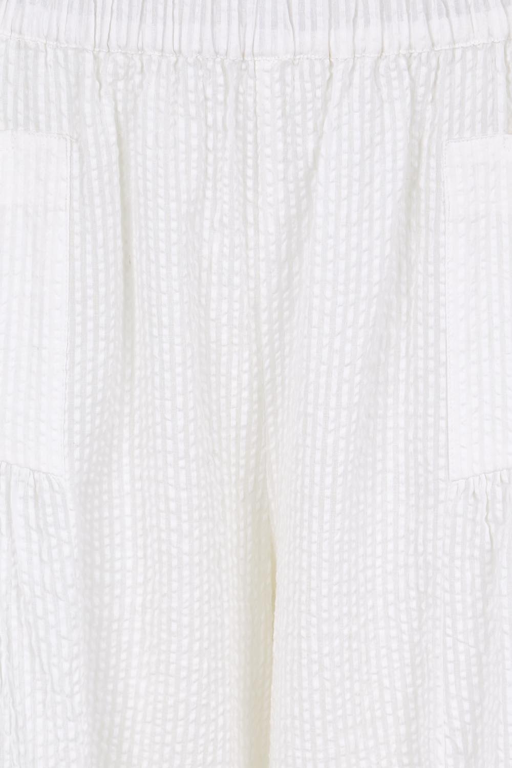 Product shot of the Break Of Day Cotton Pants - Whitestripe in colour Whitestripe, showing detail