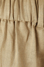 Product shot of the Always In Style Linen Cargo Pant in colour Camel, detail