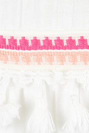 Product shot of the State Of Mind Dress in colour White (White), detail