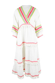 Product shot of the State Of Mind Dress in colour White (White), from the front