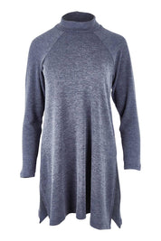 Product shot of the Snuggle Up Tunic Top in colour Marldenim (Blue), from the front