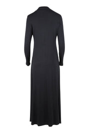 Product shot of the My Faithful Maxi Tee Skivvy Dress in colour Black (Black), from the back
