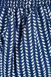 Product shot of the Relaxed Vibes Cotton Pants in colour Indigo (Blue), detail