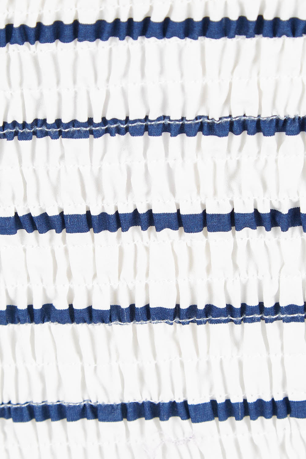 Product shot of the Locked In To Your Love Cotton Jumpsuit in colour Bluestripe (White), detail