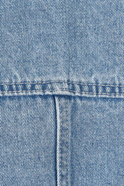 Product shot of the Good Times Oversize Denim Jacket in colour Denim (Blue), detail