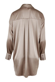 Product shot of the Going With The Flow Shirt in colour Bungee, from the back