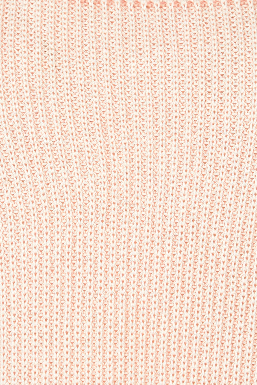 Product shot of the Cover Me In Cotton Sweater in colour Sherbet (Pink), detail