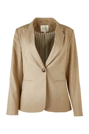 Product shot of the Sweet Whispers Blazer in colour Sand, from the front