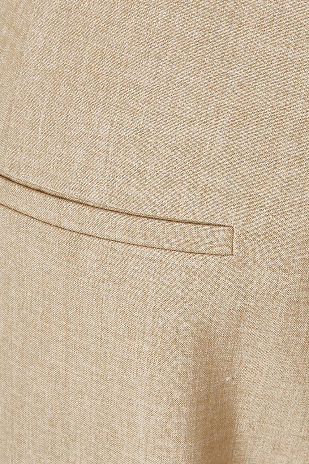Product shot of the Sweet Whispers High Waisted Pants in colour Sand, detail
