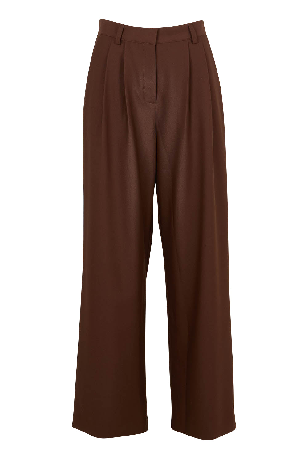 Product shot of the Elegant Persuasion Pants in colour Chocolate, from the front