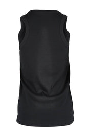 Product shot of the Can Do Tank Top in colour Black (Black), from the back