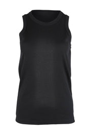Product shot of the Can Do Tank Top in colour Black (Black), from the front