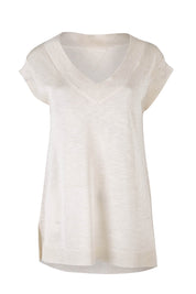 Product shot of the Go To Knit Tank in colour Sand, from the front