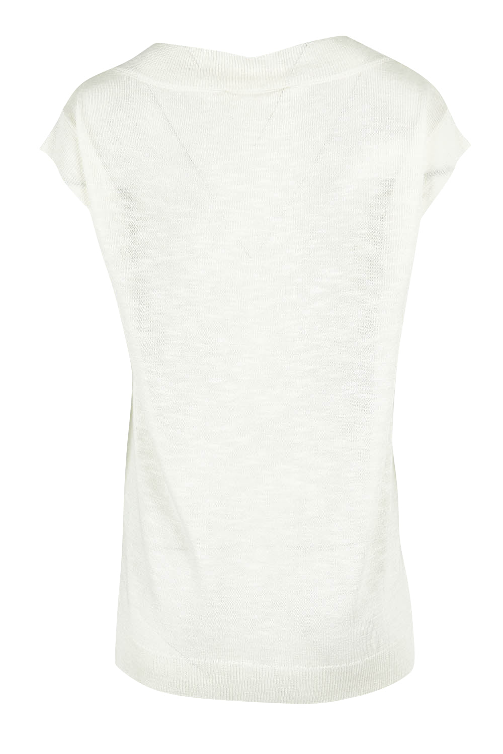 Product shot of the Go To Knit Tank in colour White (White), from the back