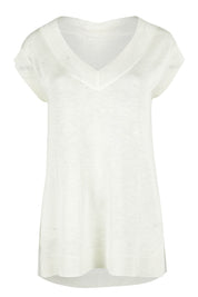 Product shot of the Go To Knit Tank in colour White (White), from the front