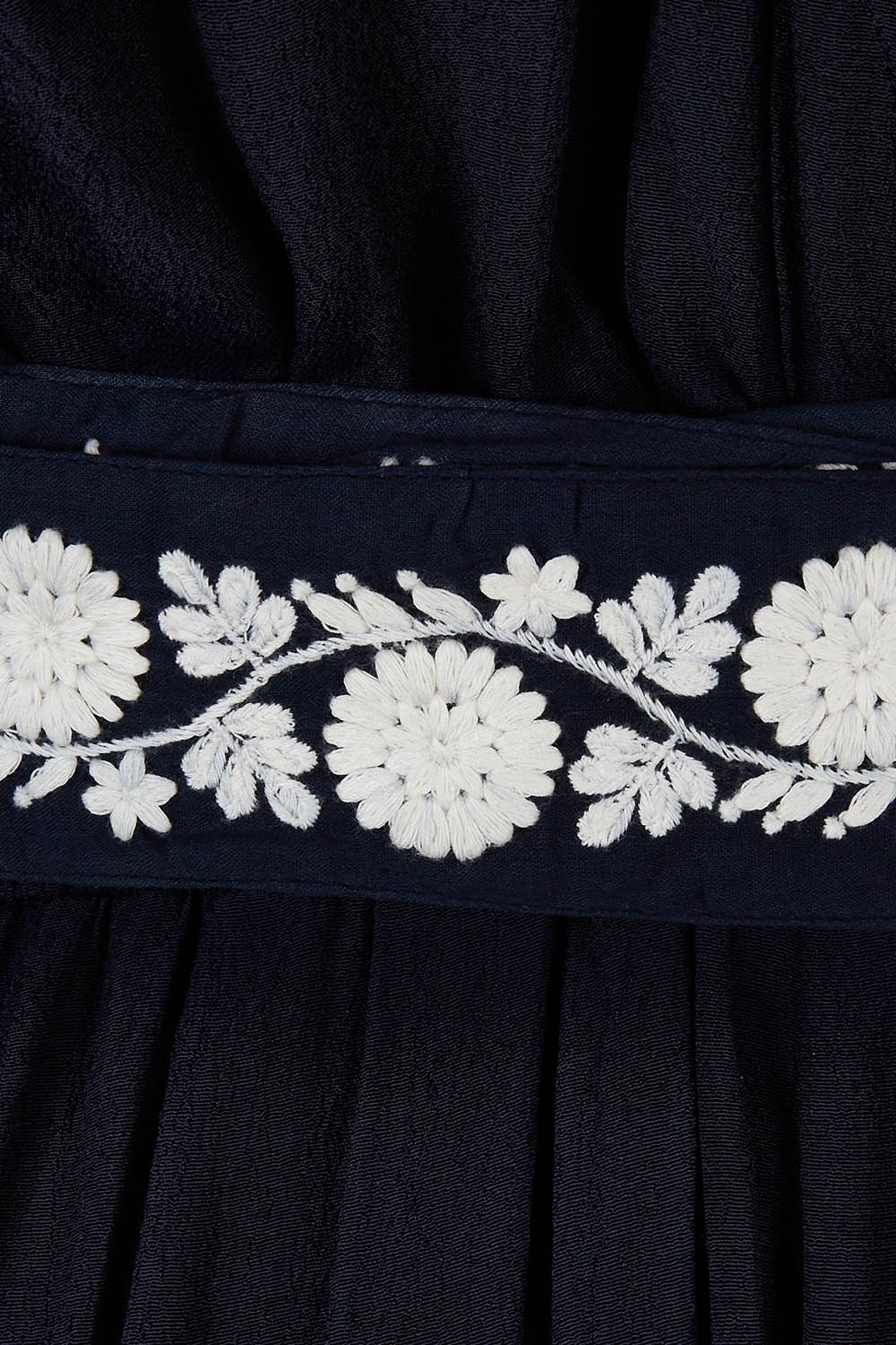 Product shot of the One Fine Day Cross Back Maxi in colour Darknavy (Blue), detail