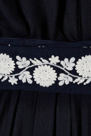 Product shot of the One Fine Day Cross Back Maxi in colour Darknavy (Blue), detail