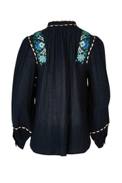 Product shot of the Say You Love Me Blouse in colour Black (Black), from the back